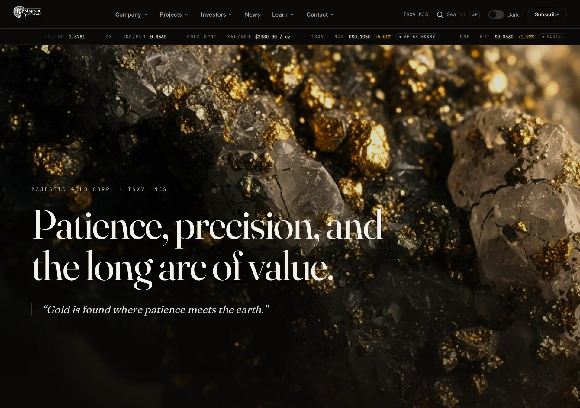 After — the rebuilt majesticgold.kumuagency.com